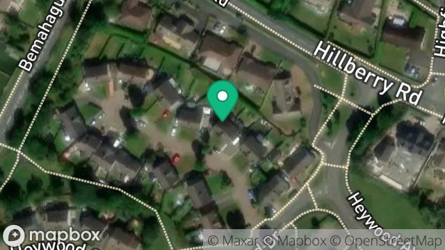 Map showing 12, HEYWOOD CLOSE, ONCHAN, ISLE OF MAN, IM3 3AE