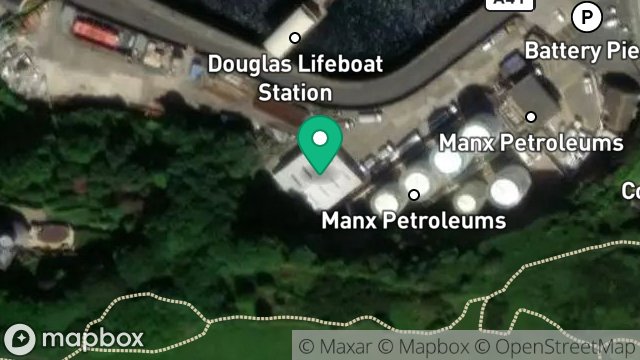 Map showing BATTERY PIER., BATTERY PIER, DOUGLAS, ISLE OF MAN, IM1 5BS