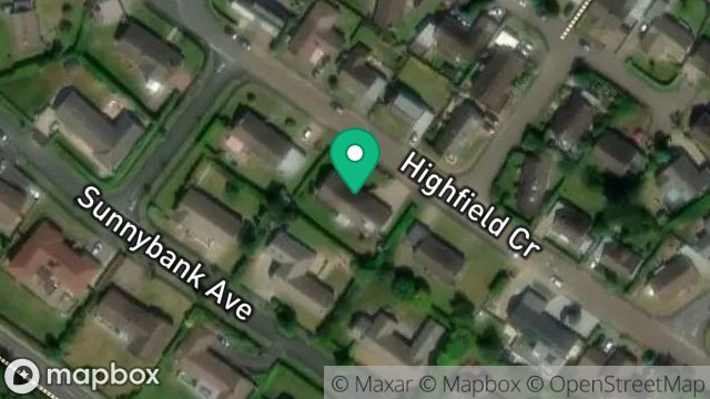 Map showing 23, HIGHFIELD CRESCENT, ONCHAN, ISLE OF MAN, IM3 3BT