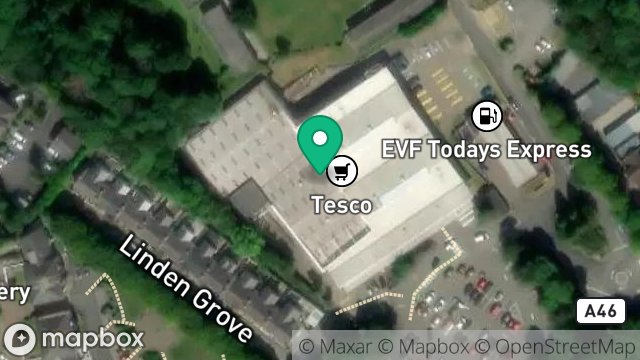 Map showing TESCO SUPERSTORE, VICTORIA ROAD, DOUGLAS, ISLE OF MAN, IM2 4RE