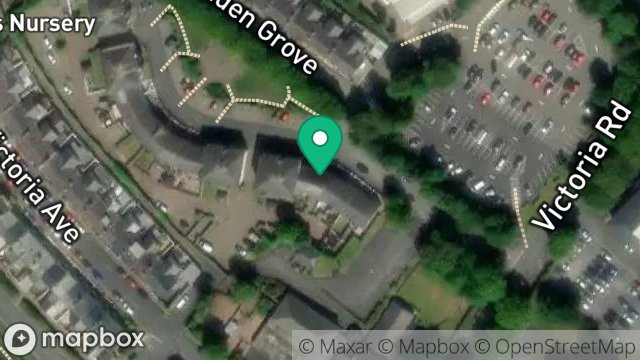 Map showing 25, LINDEN GARDENS, DOUGLAS, ISLE OF MAN, IM2 6AB