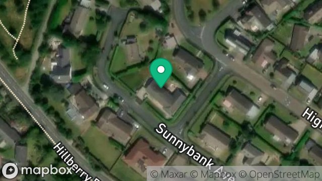 Map showing 21, SUNNYBANK AVENUE, ONCHAN, ISLE OF MAN, IM3 3BP