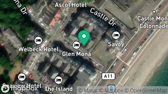 Map showing CHESTERFIELD, 4, MONA DRIVE, DOUGLAS, ISLE OF MAN, IM2 4LG