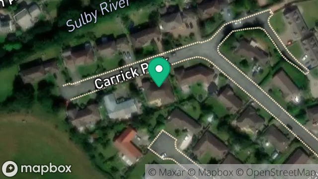 Map showing 21, CARRICK PARK, SULBY, ISLE OF MAN, IM7 2EY