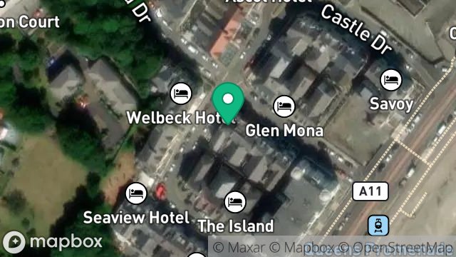 Map showing NELSON, 11, MONA DRIVE, DOUGLAS, ISLE OF MAN, IM2 4LG