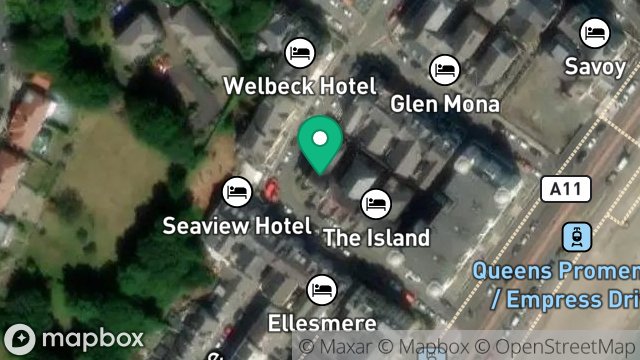 Map showing THE ROWANY, 10, EMPRESS DRIVE, DOUGLAS, ISLE OF MAN, IM2 4LQ