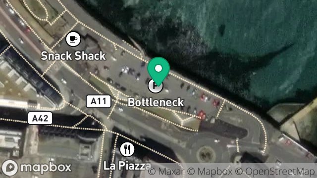 Map showing BOTTLENECK CAR PARK, LOCH PROMENADE, DOUGLAS, ISLE OF MAN, IM1 2BT