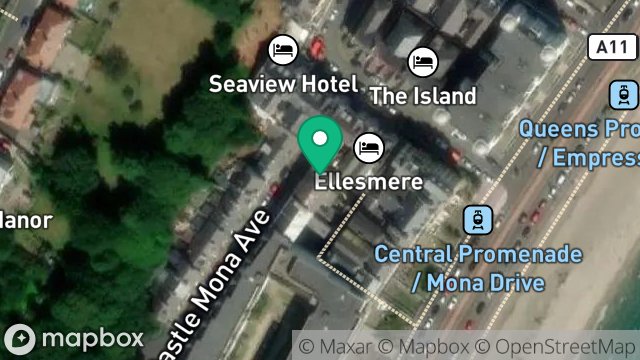 Map showing 114, CASTLEMONA AVENUE, DOUGLAS, ISLE OF MAN, IM2 4EF