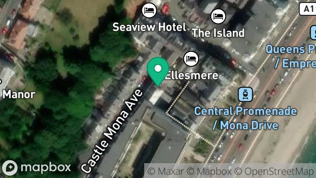 Map showing 110, CASTLEMONA AVENUE, DOUGLAS, ISLE OF MAN, IM2 4EF