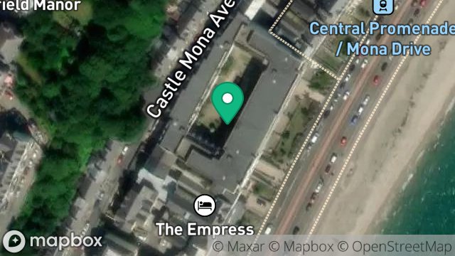 Map showing CRESCENT LEISURE CENTRE, CENTRAL PROMENADE, DOUGLAS, ISLE OF MAN, IM2 4LL
