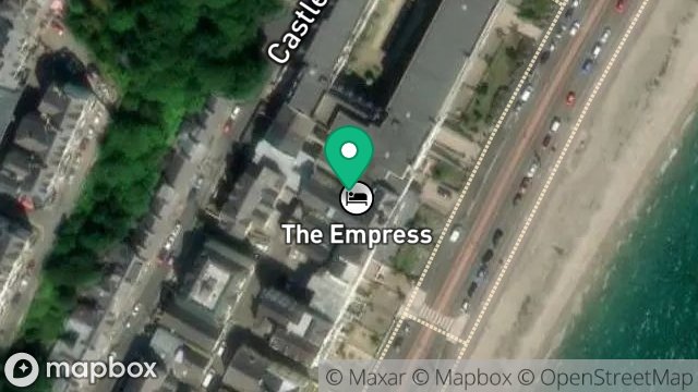 Map showing THE EMPRESS HOTEL, CENTRAL PROMENADE, DOUGLAS, ISLE OF MAN, IM2 4RA