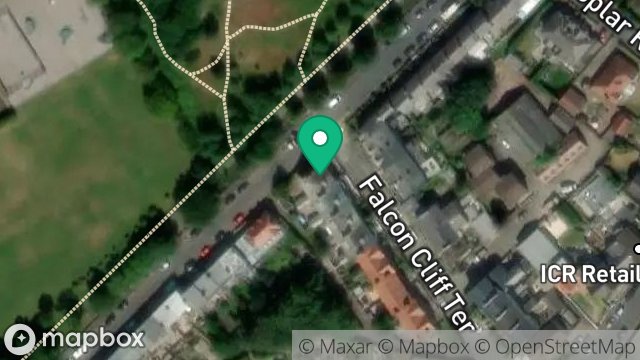 Map showing THORNBANK, FALCON CLIFF TERRACE, DOUGLAS, ISLE OF MAN, IM2 4AY