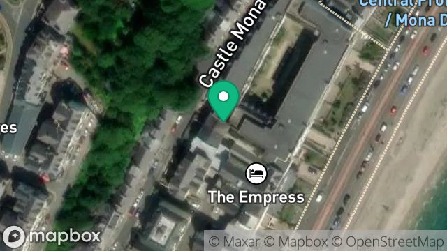 Map showing LAWN HOUSE CASTLE LAWN TERRACE, EMPRESS TERRACE, CENTRAL PROMENADE, DOUGLAS, ISLE OF MAN, IM2 4LA