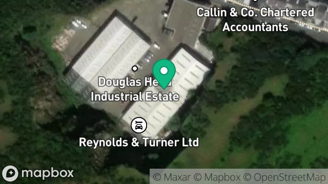 Map showing UNIT 1-4, OLD QUARRY, DOUGLAS HEAD INDUSTRIAL ESTATE, DOUGLAS, ISLE OF MAN, IM1 5BF