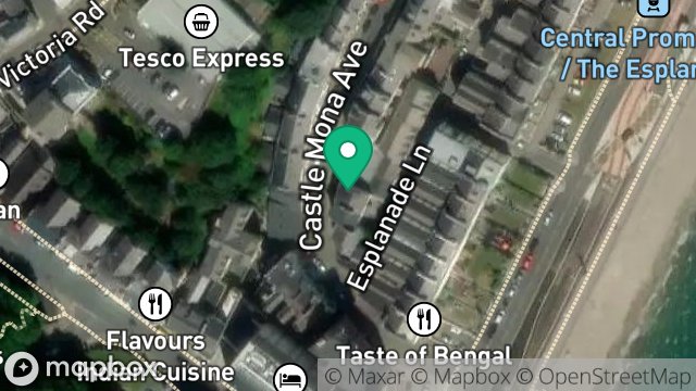 Map showing 12, CASTLEMONA AVENUE, DOUGLAS, ISLE OF MAN, IM2 4EH