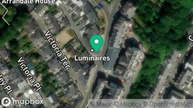 Map showing LUMINAIRES, THE OLD BAKERY, JAMES PLACE, DOUGLAS, ISLE OF MAN, IM2 4HD