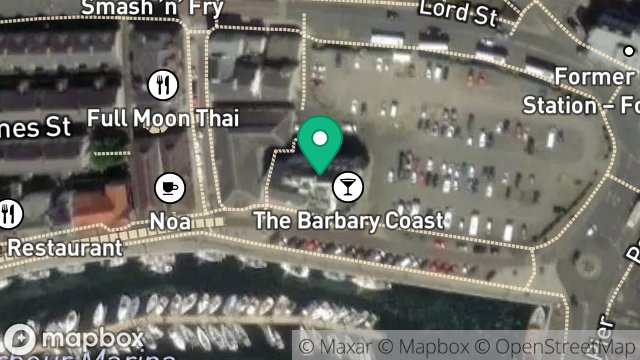 Map showing FORMER CLARENDON AND DOUGLAS HOTEL, NORTH QUAY, DOUGLAS, ISLE OF MAN, IM1 4LA
