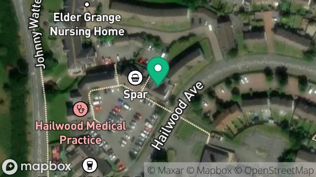 Map showing COMMUNAL/LANDLORDS, ALICE IN WONDERLAND KINDERGARTEN, HAILWOOD COURT, DOUGLAS, ISLE OF MAN, IM2 7EA
