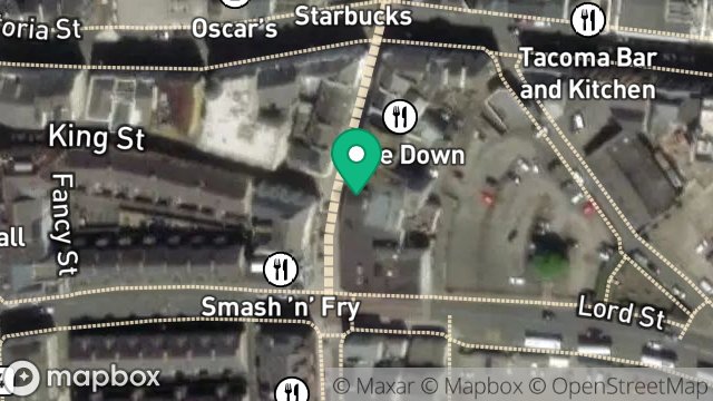 Map showing 10A-18, DUKE STREET, DOUGLAS, ISLE OF MAN, IM1 2AY