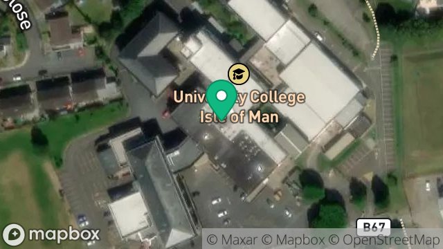 Map showing ISLE OF MAN COLLEGE, HOMEFIELD ROAD, DOUGLAS, ISLE OF MAN, IM2 6RB