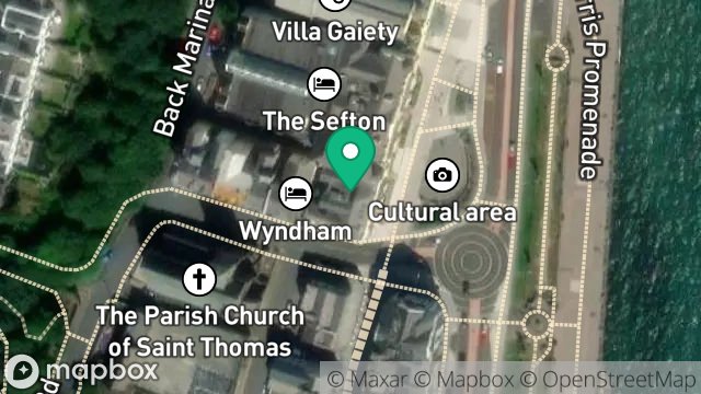 Map showing APARTMENT 4, BRITANNIA, 3, HARRIS PROMENADE, DOUGLAS, ISLE OF MAN, IM1 2HH