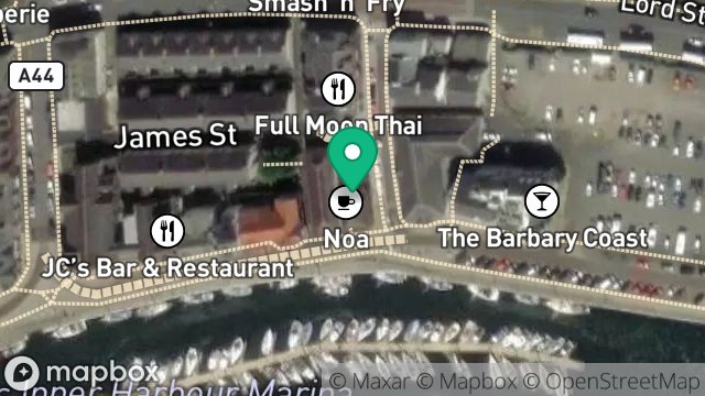 Map showing NEW MARKET HALL, MARKET HILL, DOUGLAS, ISLE OF MAN, IM1 2BH