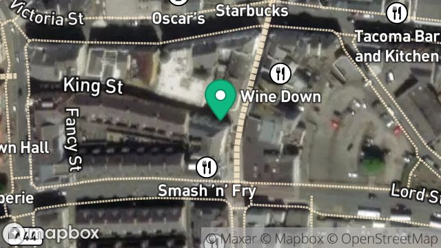 Map showing SHOP, 19, DUKE STREET, DOUGLAS, ISLE OF MAN, IM1 2BB