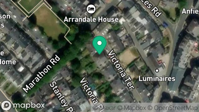 Map showing 10, VICTORIA TERRACE, DOUGLAS, ISLE OF MAN, IM2 4EU