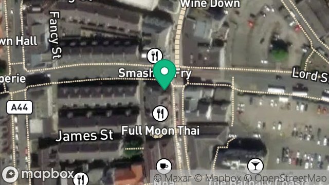 Map showing STANLEY HOUSE, 7-9, MARKET HILL, DOUGLAS, ISLE OF MAN, IM1 2BF