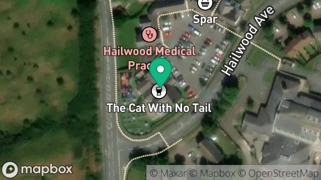 Map showing ISLE OF MAN BREWERIES, CAT WITH NO TAIL, HAILWOOD COURT, HAILWOOD AVENUE, DOUGLAS, ISLE OF MAN, IM2 7EA