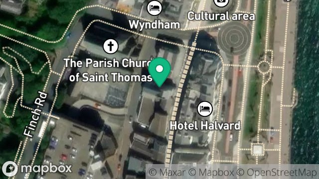 Map showing FLAT 1, 7, MARINA ROAD, DOUGLAS, ISLE OF MAN, IM1 2HD