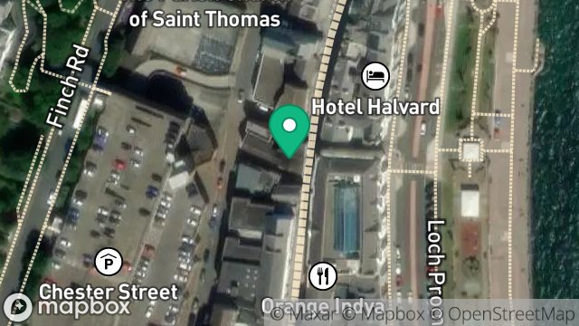 Map showing NEW HONG KONG, 35, CASTLE STREET, DOUGLAS, ISLE OF MAN, IM1 2HA