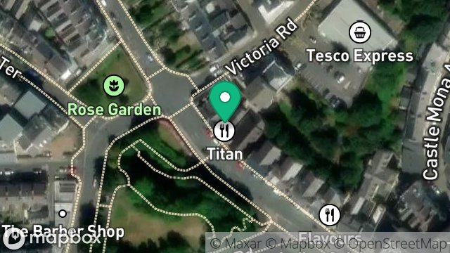 Map showing TITAN, 42, BROADWAY, DOUGLAS, ISLE OF MAN, IM2 4EW