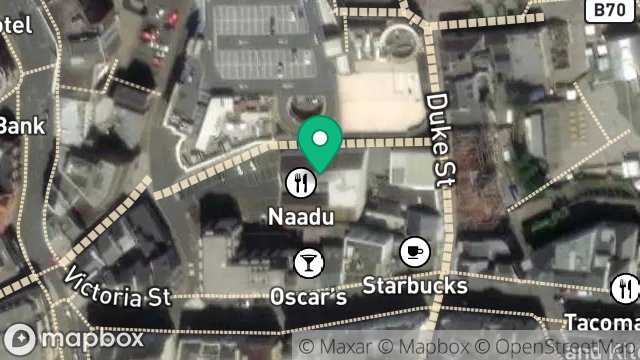 Map showing 7-17, WELLINGTON STREET, DOUGLAS, ISLE OF MAN, IM1 2AS