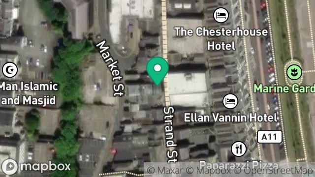 Map showing 67, STRAND STREET, DOUGLAS, ISLE OF MAN, IM1 2EN