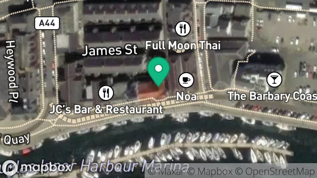Map showing THE BRITISH HOTEL, NORTH QUAY, DOUGLAS, ISLE OF MAN, IM1 4LB