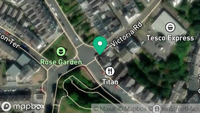 Map showing JADE GARDEN CHINESE TAKE AWAY, 50, BROADWAY, DOUGLAS, ISLE OF MAN, IM2 4EW