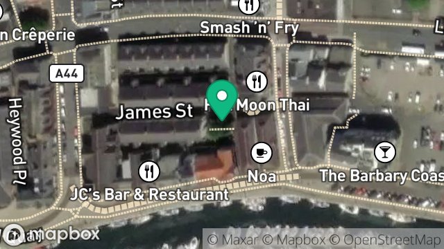 Map showing EAST OF 3 JAMES STREET, JAMES STREET, DOUGLAS, ISLE OF MAN, IM1 2DB