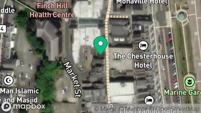 Map showing CLAIRES, 83, STRAND STREET, DOUGLAS, ISLE OF MAN, IM1 2EN