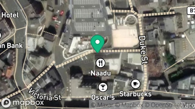 Map showing 17, WELLINGTON STREET, DOUGLAS, ISLE OF MAN, IM1 2AS