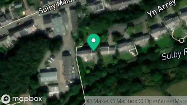 Map showing 12, THE MILLRACE, SULBY, ISLE OF MAN, IM7 2HT
