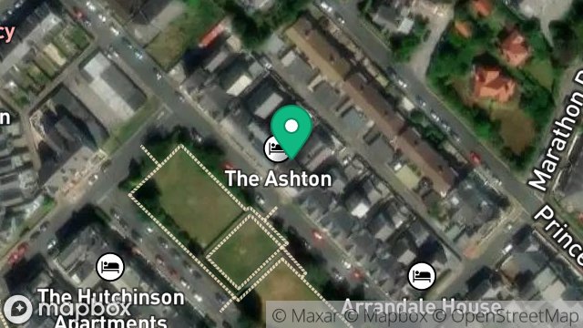 Map showing ALLERTON, 29, HUTCHINSON SQUARE, DOUGLAS, ISLE OF MAN, IM2 4HP