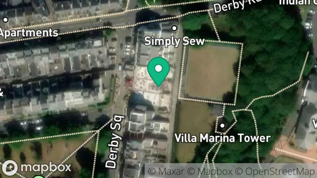 Map showing VINE VILLA, 8, DERBY SQUARE, DOUGLAS, ISLE OF MAN, IM1 3LS