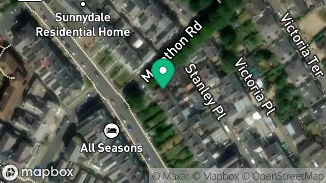 Map showing TUDOR LODGE, 18, STANLEY TERRACE, DOUGLAS, ISLE OF MAN, IM2 4EP