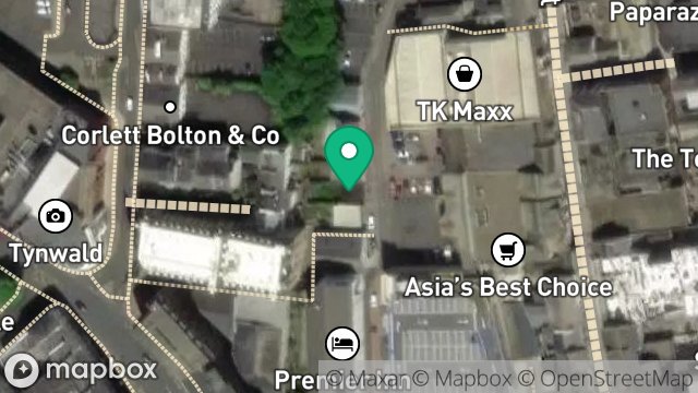 Map showing 25, MARKET STREET, DOUGLAS, ISLE OF MAN, IM1 2PA