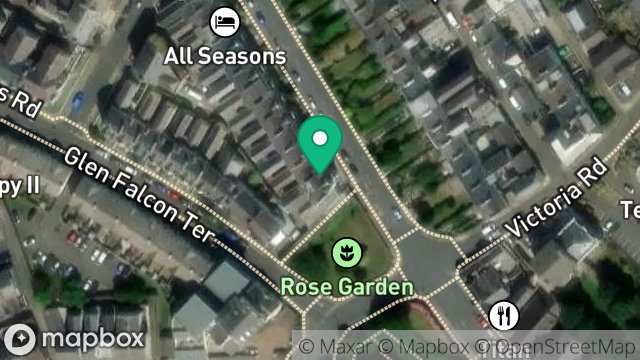 Map showing FLAT 1, 1, CLIFTON TERRACE, DOUGLAS, ISLE OF MAN, IM2 3HU