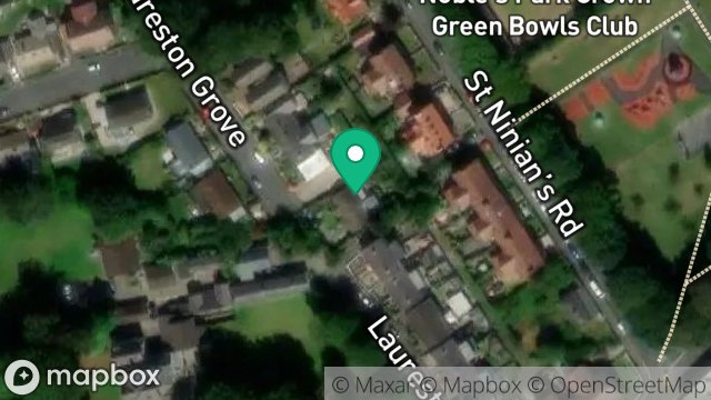 Map showing THIE AIN, LAURESTON GROVE, DOUGLAS, ISLE OF MAN, IM2 4BG