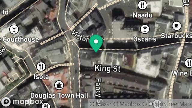 Map showing CARTER MOON ESTATE AGENTS, 55, VICTORIA STREET, DOUGLAS, ISLE OF MAN, IM1 2LA