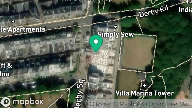 Map showing 6, DERBY SQUARE, DOUGLAS, ISLE OF MAN, IM1 3LS