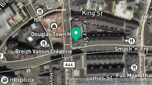 Map showing FALCON HOUSE, 22-24, RIDGEWAY STREET, DOUGLAS, ISLE OF MAN, IM1 1EL